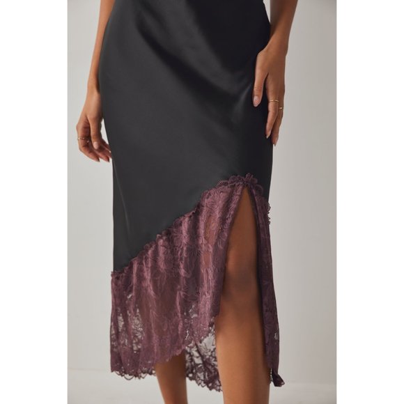 FREE PEOPLE Heart Eyes Half Slip / Black Combo - Picture 3 of 4